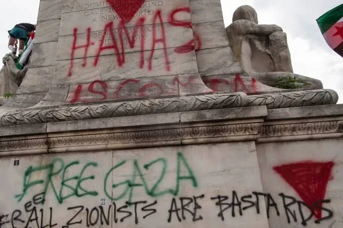 Free Gaza and anti-Zionist graffiti