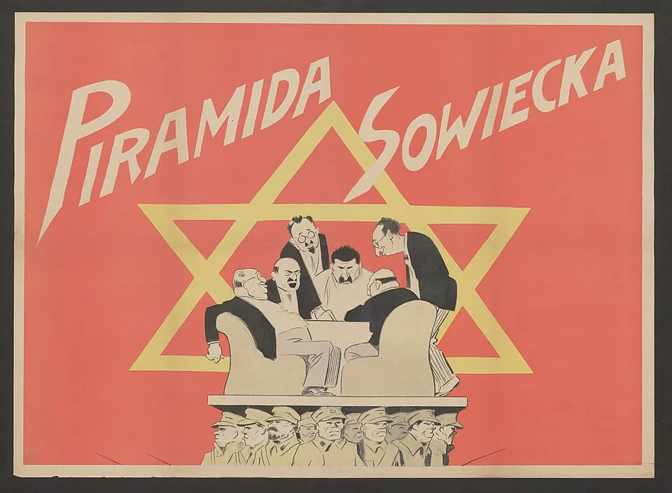 Piramida Sowiecka antisemitic Soviet pyramid poster