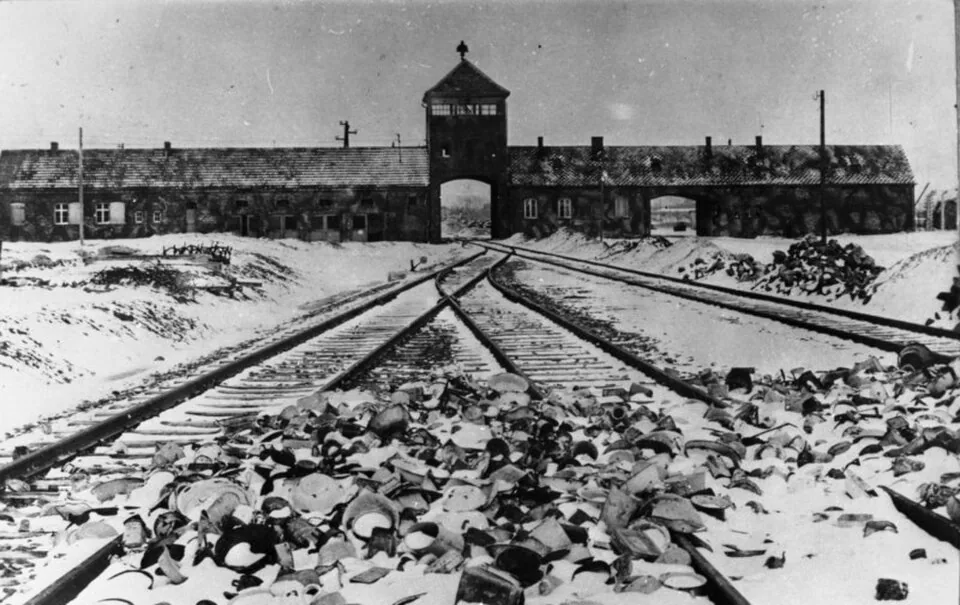 Auschwitz entrance after liberation